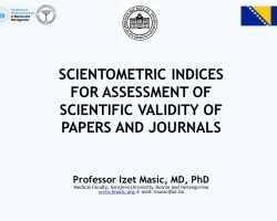 Masic Izet - Scientometric indices for quality assessment of scientific validity of papers and journals